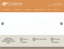 Tablet Screenshot of condorfireplace.com